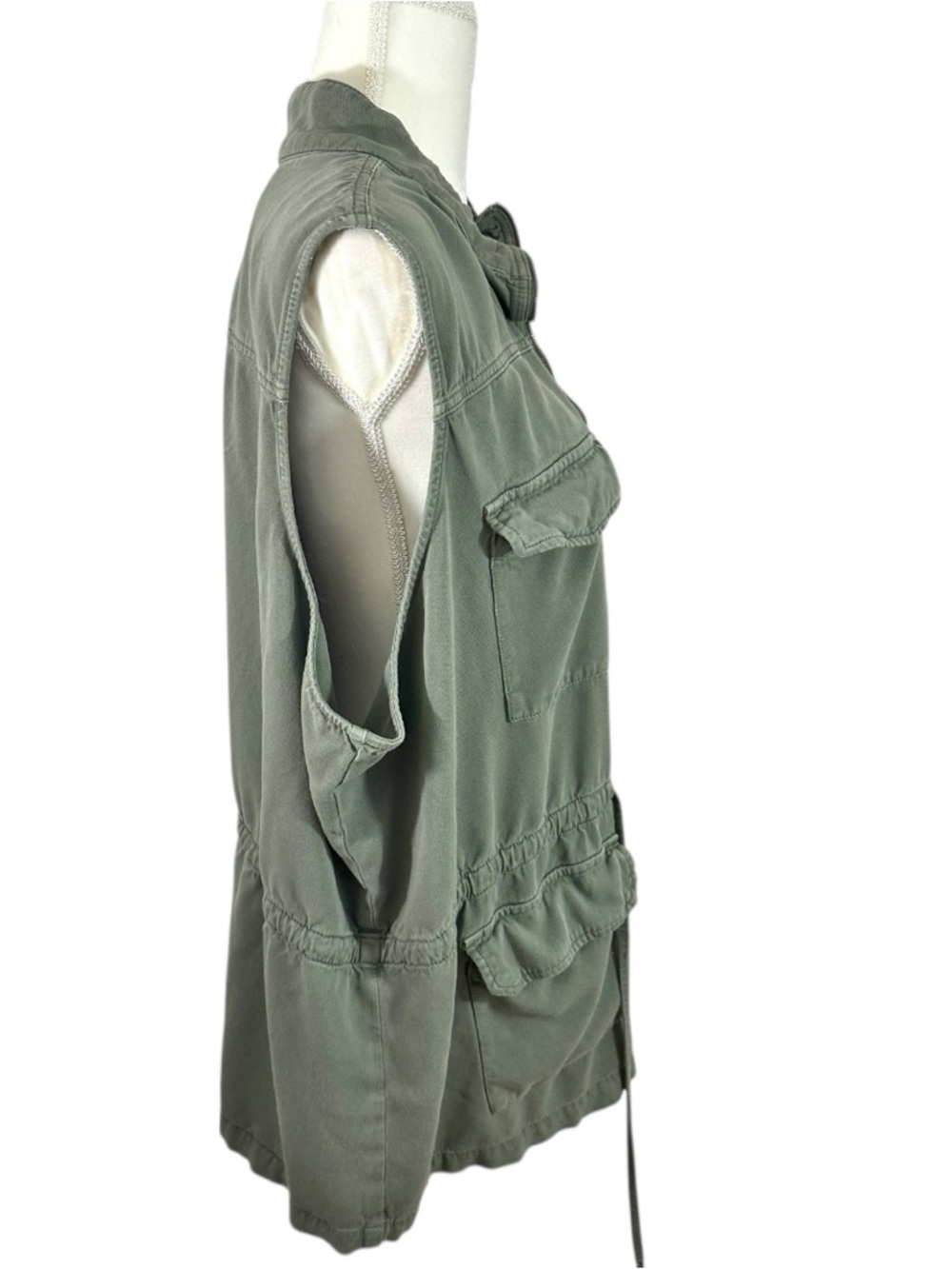 Ava & Viv- Olive Green Zip Up Vest- Size 4X - Picture 4 of 7